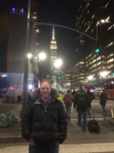 We enjoyed dinner at a diner, here's the Empire State Building behind me