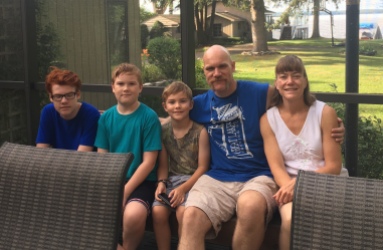 in our 3 screen porch at Lake Mitchell, MI 2019